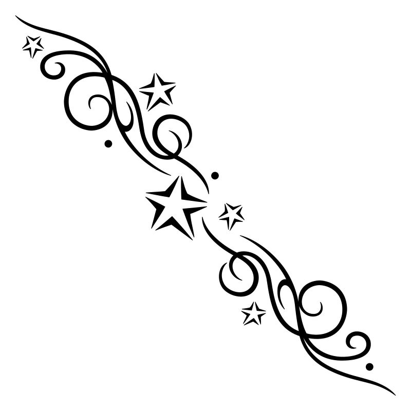 Star Ornament Tattoo Style