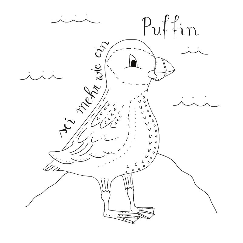 Playful puffin