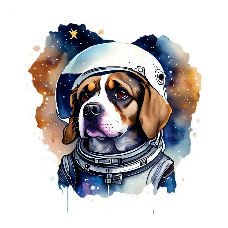 Astronaut Dog in Space