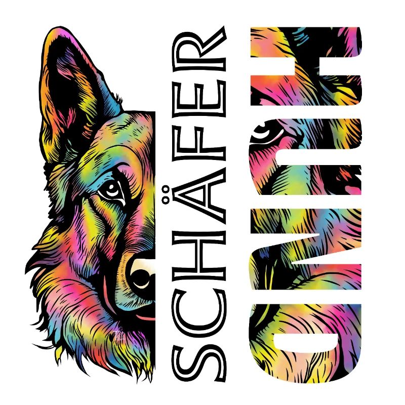 Colorful German Shepherd