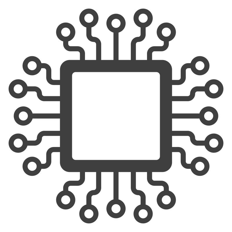 Logo de l’icône du circuit de micropuce