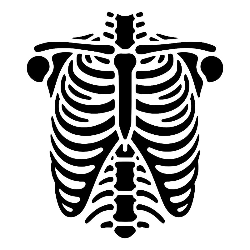 Halloween Skeleton Chest Medical Backbreaking Work