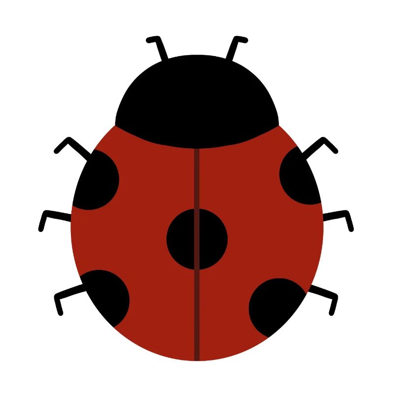 Red Ladybug Illustration for Eco-Friendly Apparel