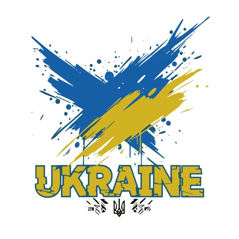 Ukraine Flag Splash Art