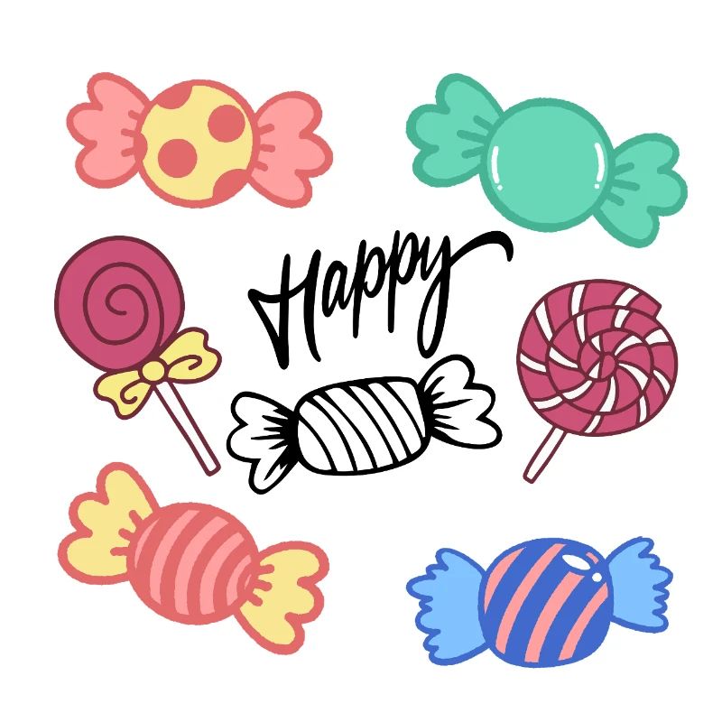Candy Circle Icons Collection