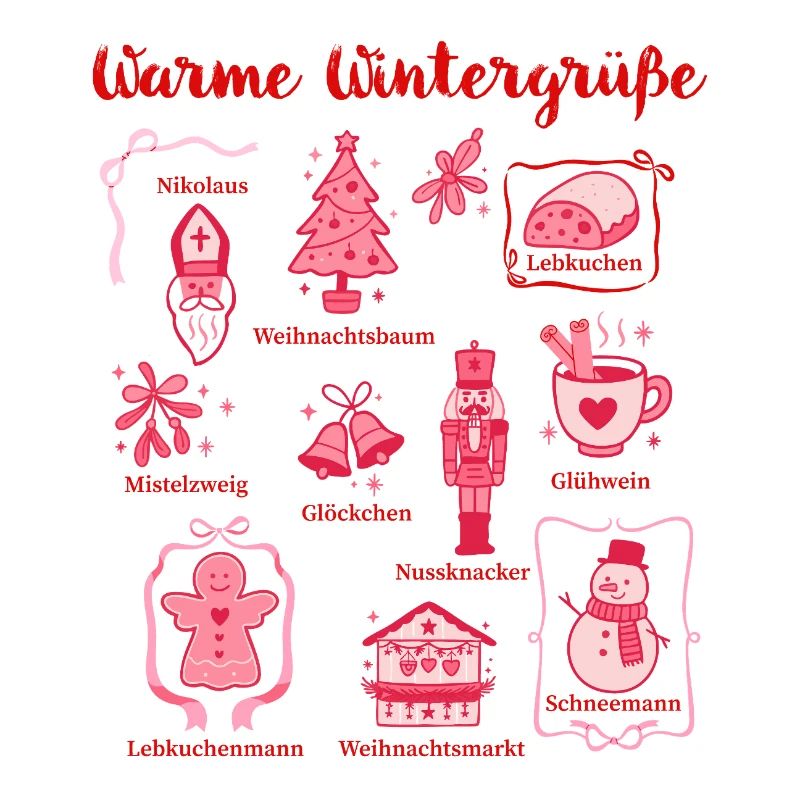 Warmth Winter Greetings Pink Figurines