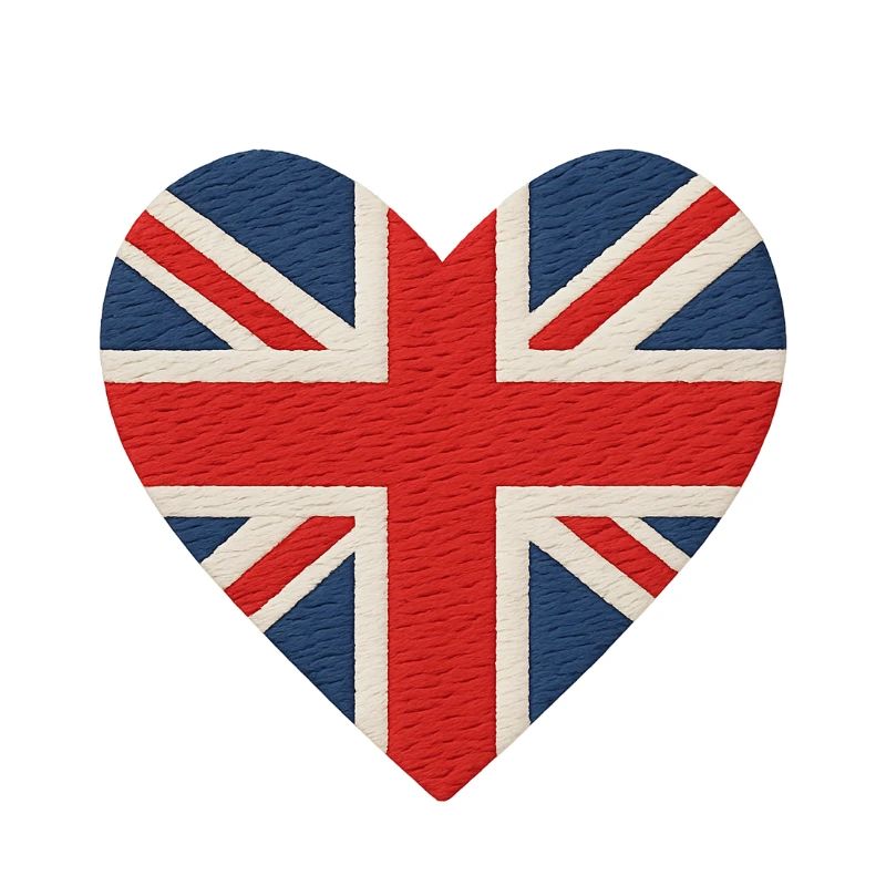 Herz-Flagge Union Jack UK