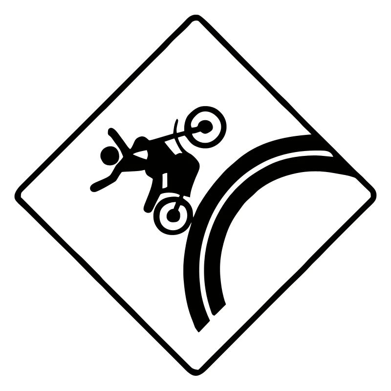 Courbe du cycliste aéroporté devant