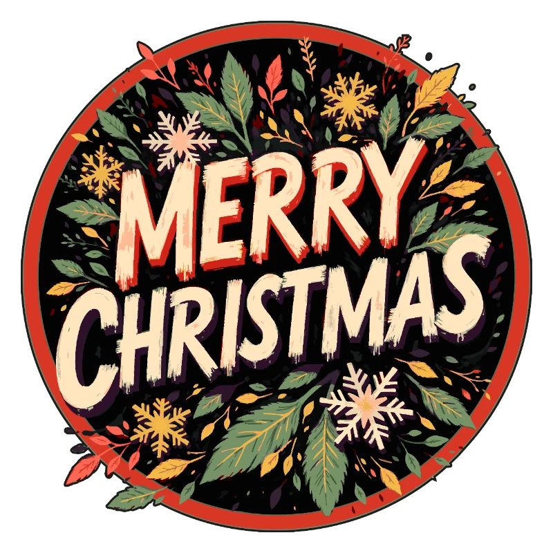 Merry Christmas Retro Design im Vintagelook