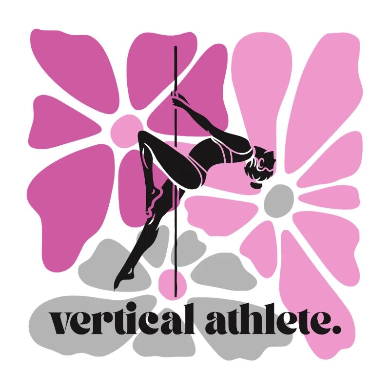 Vertical athlete in flower frame