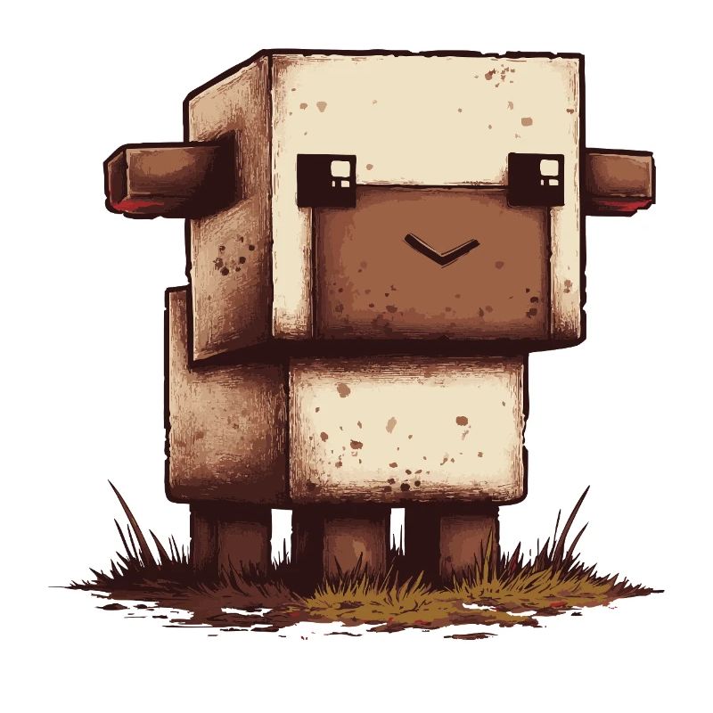 Pixel Sheep Retro Look