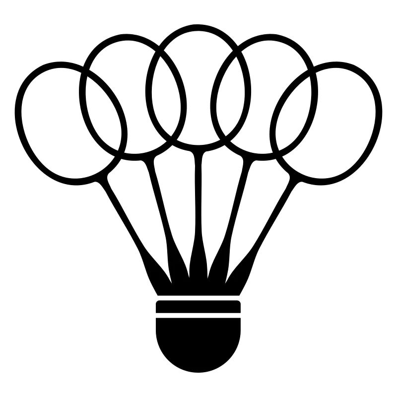 Badminton Shuttlecock with Racket Fan