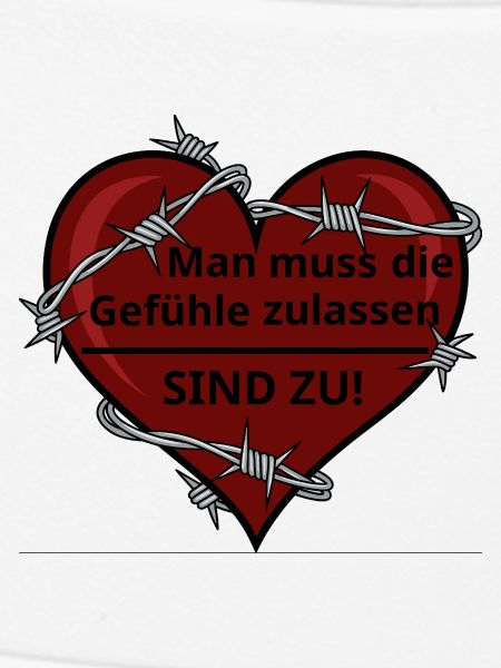 Sarkastisches Herz mit Stacheldraht