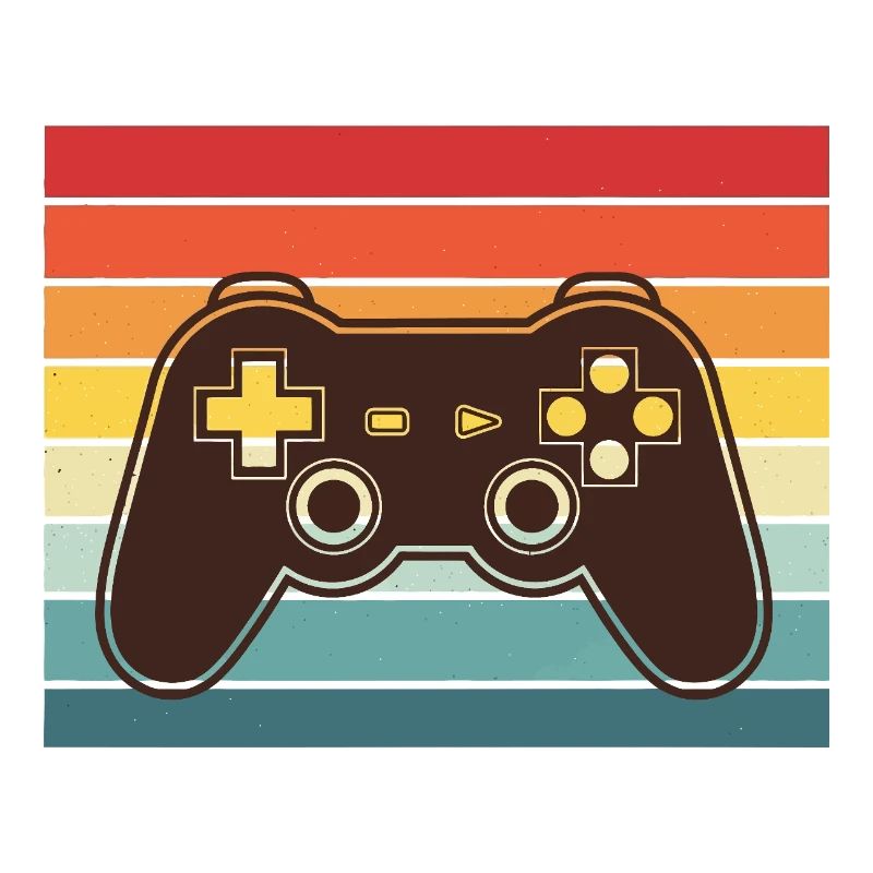 Retro Rainbow ControllerVintage Videospiel-Controller