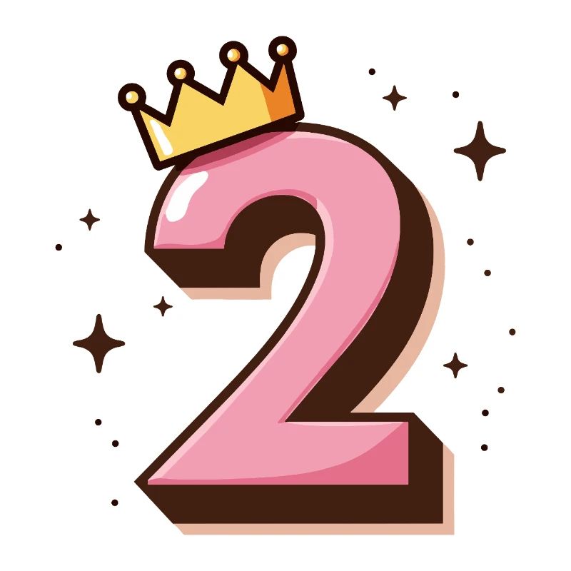 2e anniversaire Petite Princesse Couronne