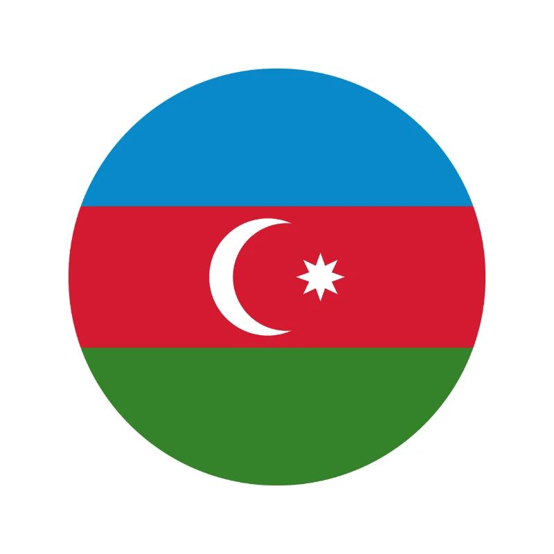 Drapeau rond de l’Azerbaïdjan