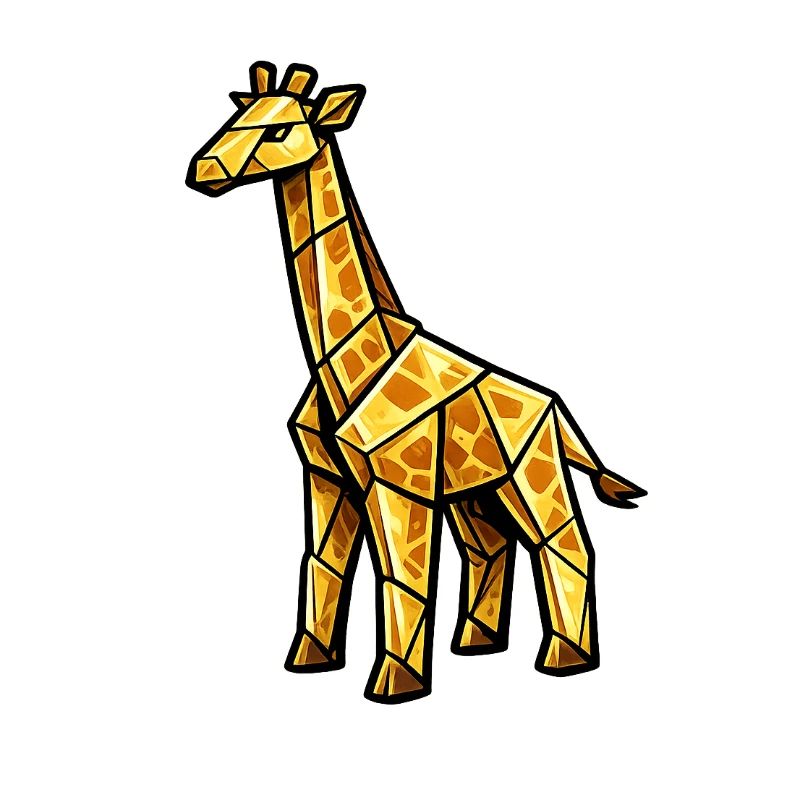 Golden Geometry Giraffe