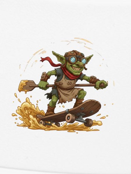Goblin on skateboard