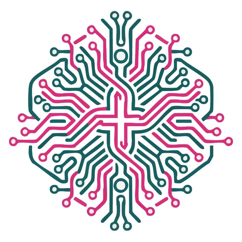 Pink and Blue Symmetric Neural Network