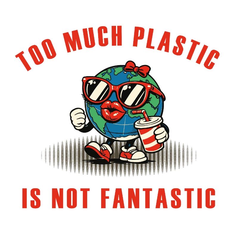 Too Much Plastic – Not Fantastic Umwelt Spruch