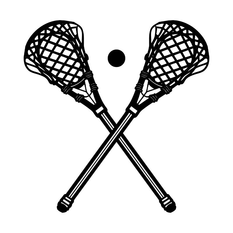 Lacrosse-Sticks und Ball