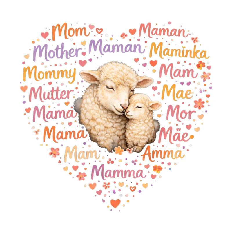Schaf Mama Herz – Muttertag Geschenk für Mama
