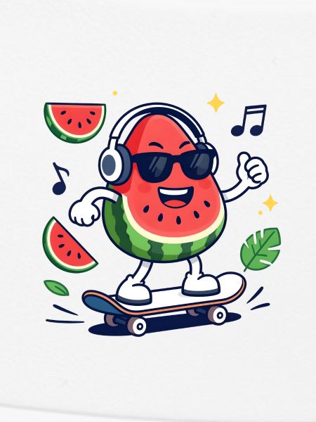 Rhythmic Watermelon in Skateboarding