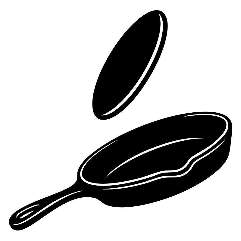 Pancake Flip Skillet Silhouette