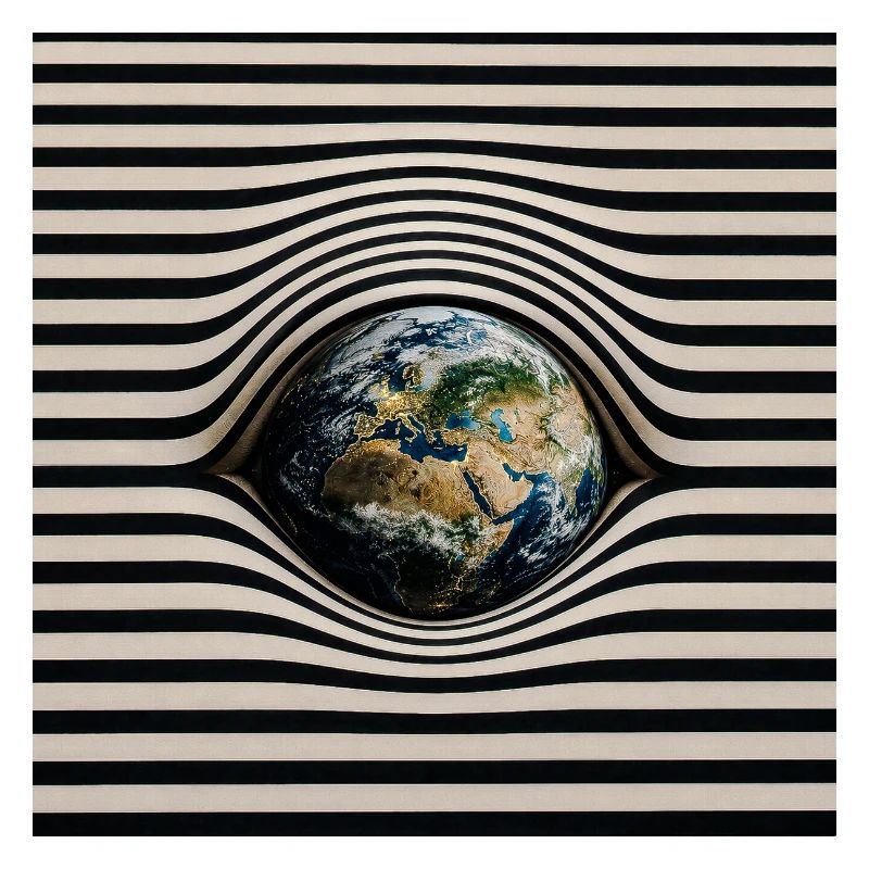 Earth in Optical Wave Pattern