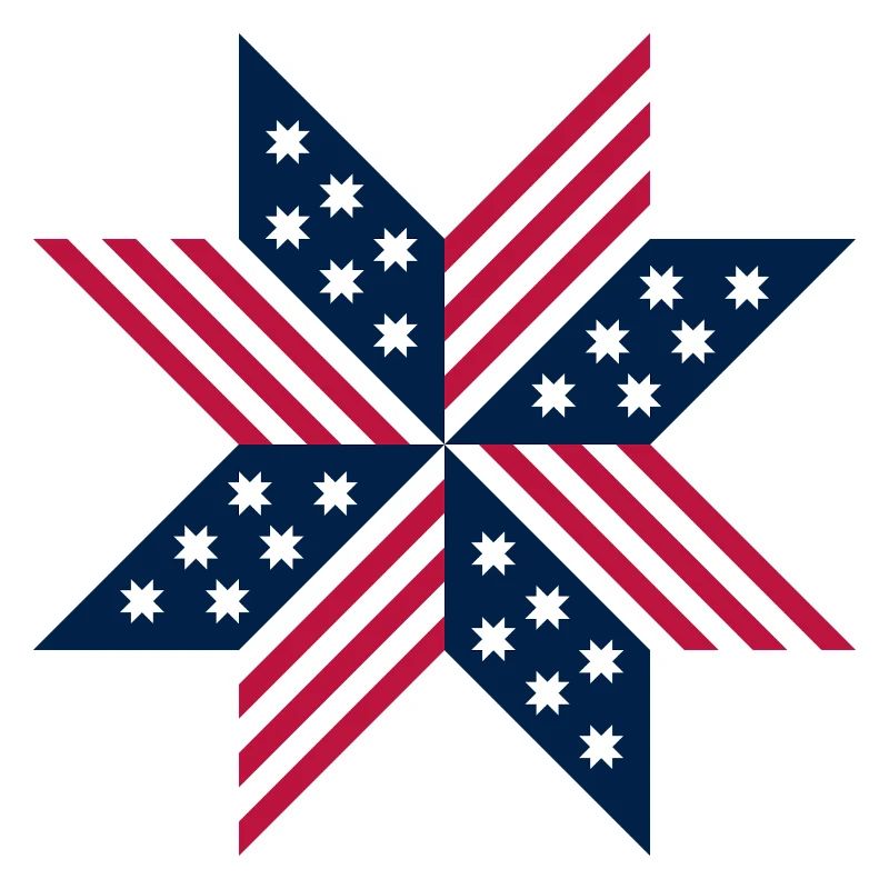 Patriotic Red White Blue Native Stars Stripes