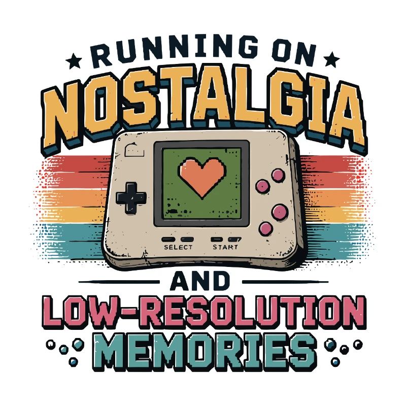 Retro Pixel Nostalgia Low Resolution Gamer