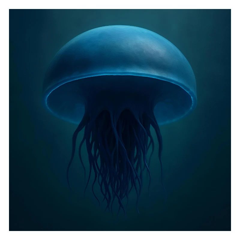 Midnight blue jellyfish