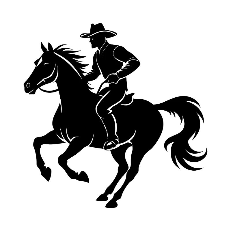 Cowboy en course