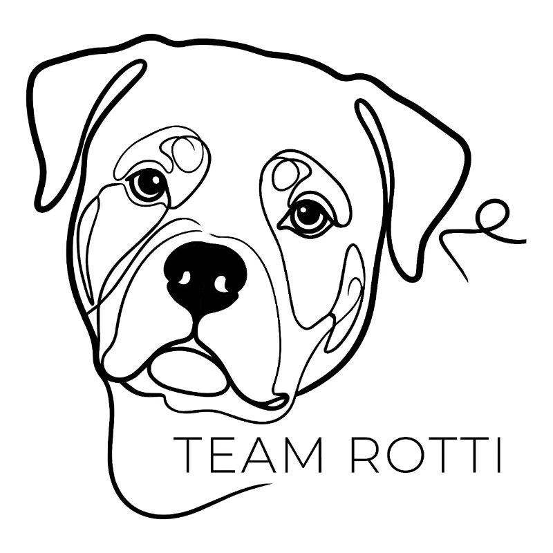 Chien rottweiler de l’équipe Rotti One Line Art