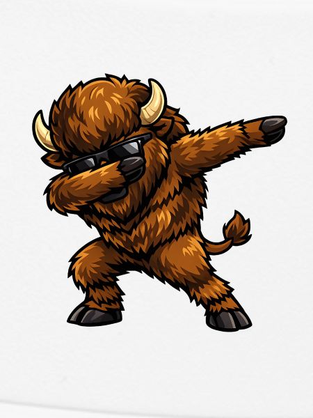 Dabbing Bison