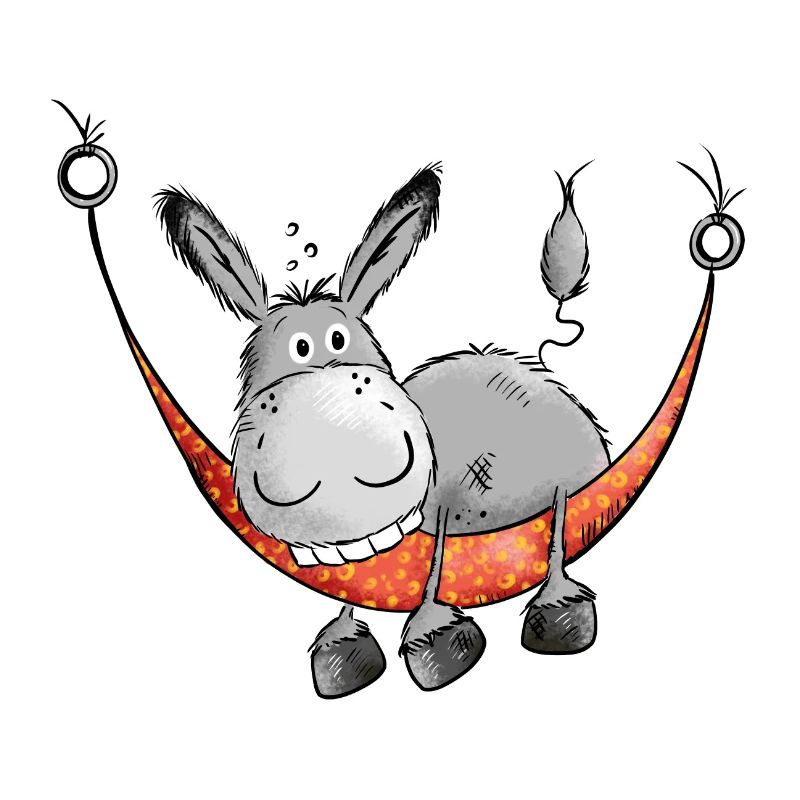 Relaxing Donkey - Comic - Cartoon