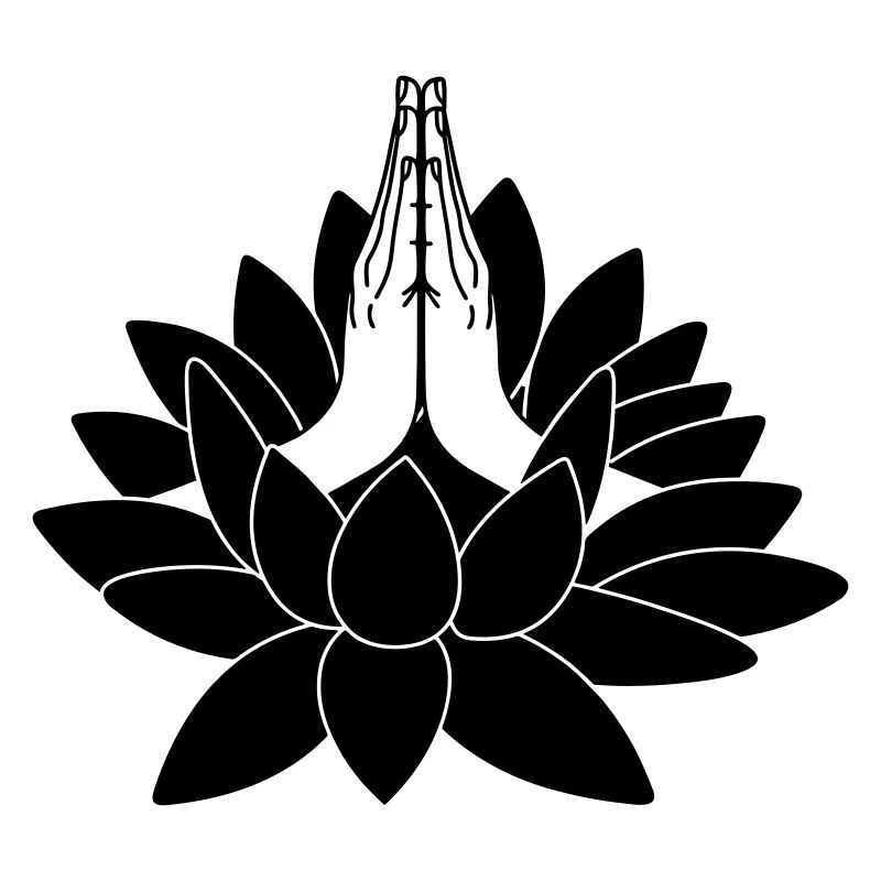 Two hands from lotus namaste