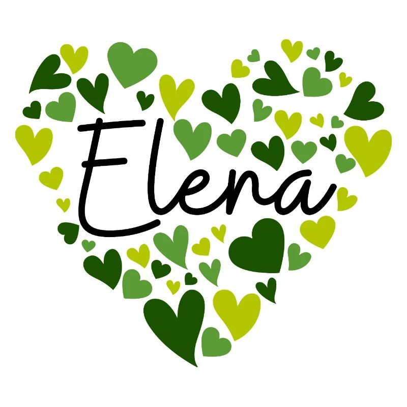 Elena - Green Heart Pattern for Eco Lovers