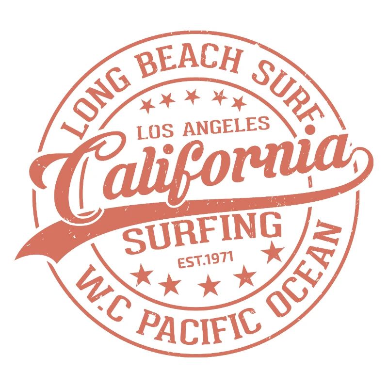 California Surfer Waves Pattern