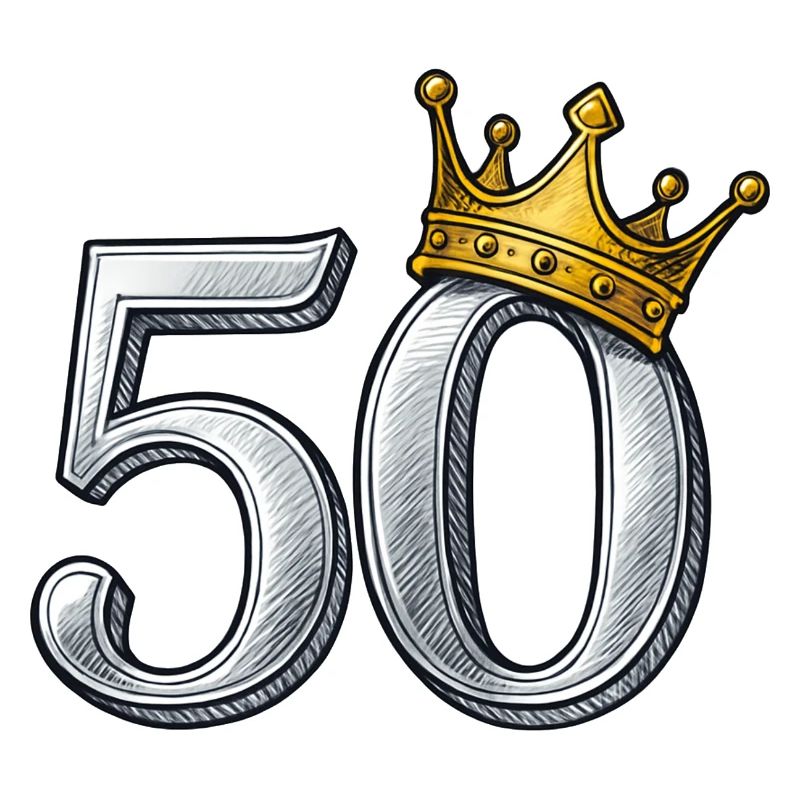 50. Geburtstag Gold Krone Geschenkidee