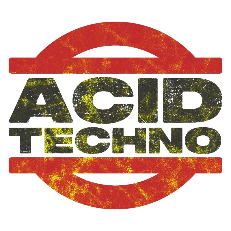 Distressed Acid Techno Logo T-Shirt