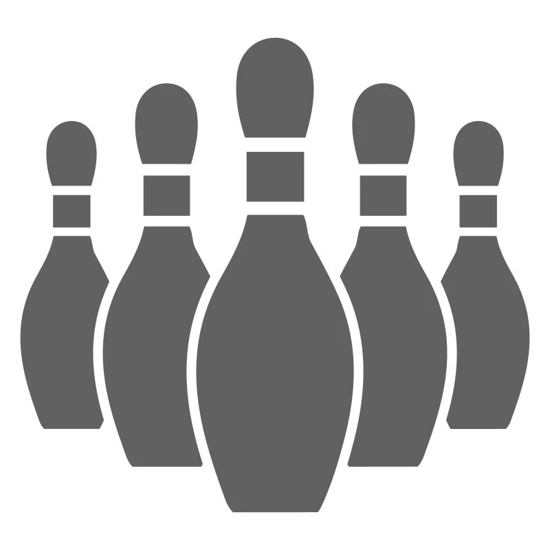Bowling Silhouette: Pins