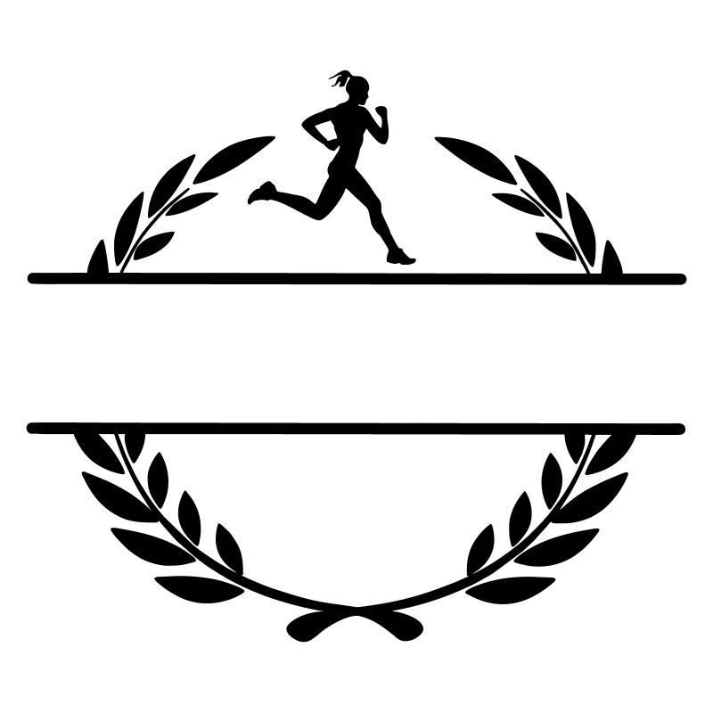 Transparentes Logo des Läuferlorbeerkranzes
