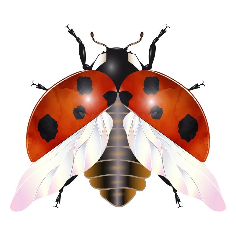 Enchanting Flying Ladybug with Wings