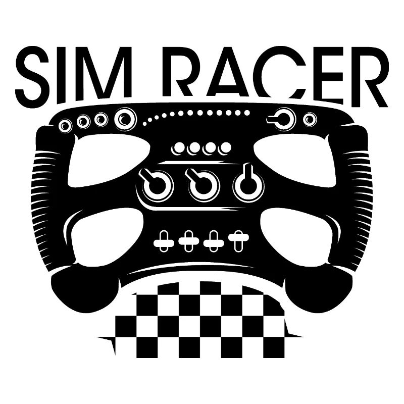 Volant Simracer drapeau à damier jeu formule de course