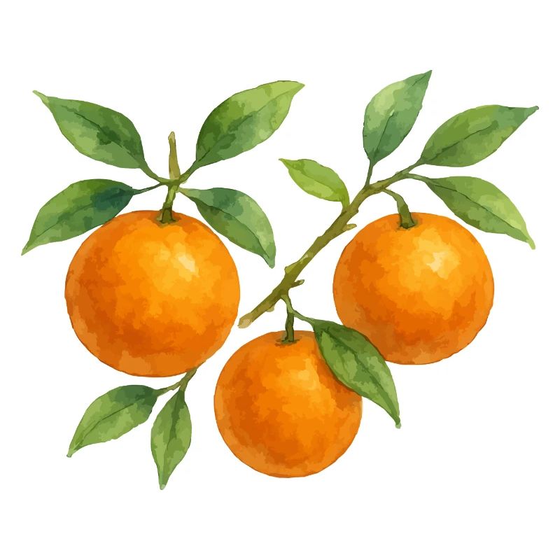 Fruity orange branch
