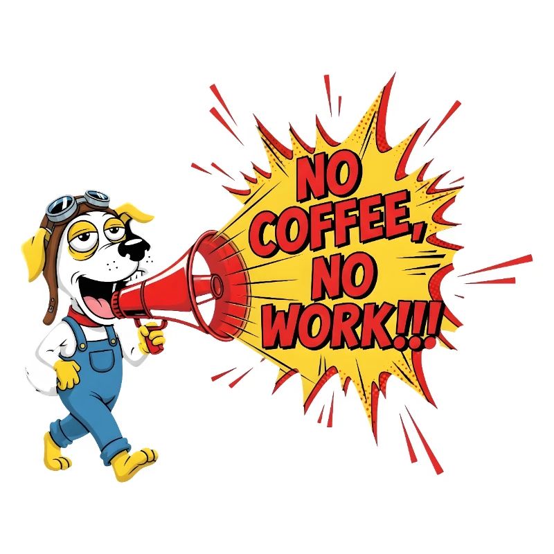 NO COFFEE NO WORK Animals Cofee Rally Humorous