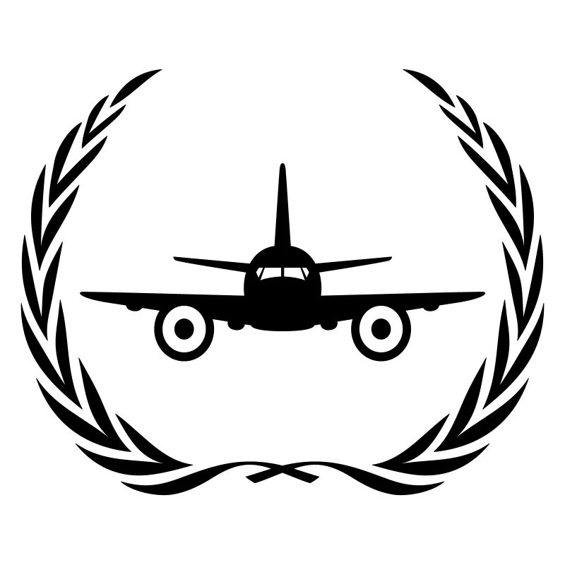 Flugzeug Symbol Kranz