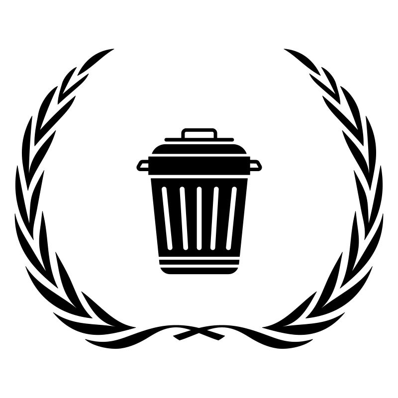 Garbage Can Symbol Wreath