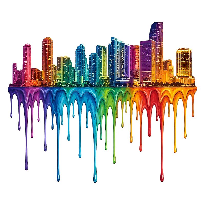 Miami Florida Dripping Art
